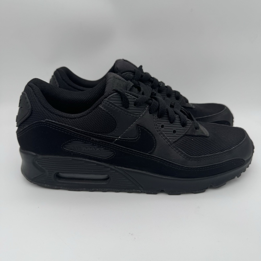 Nike Air Max 90 Mens Size 10 Triple Black Athletic Running Walking Shoes Sneaker